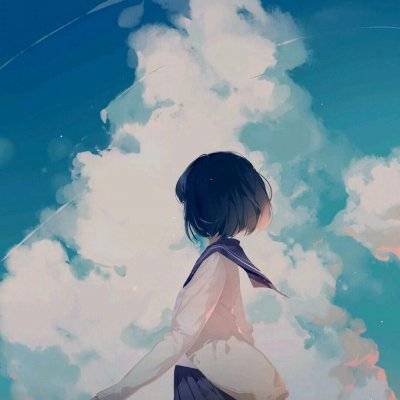 超唯美手绘女生背影头像图片精选_3