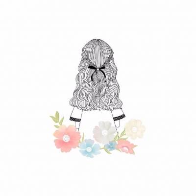 超唯美手绘女生背影头像图片精选_5