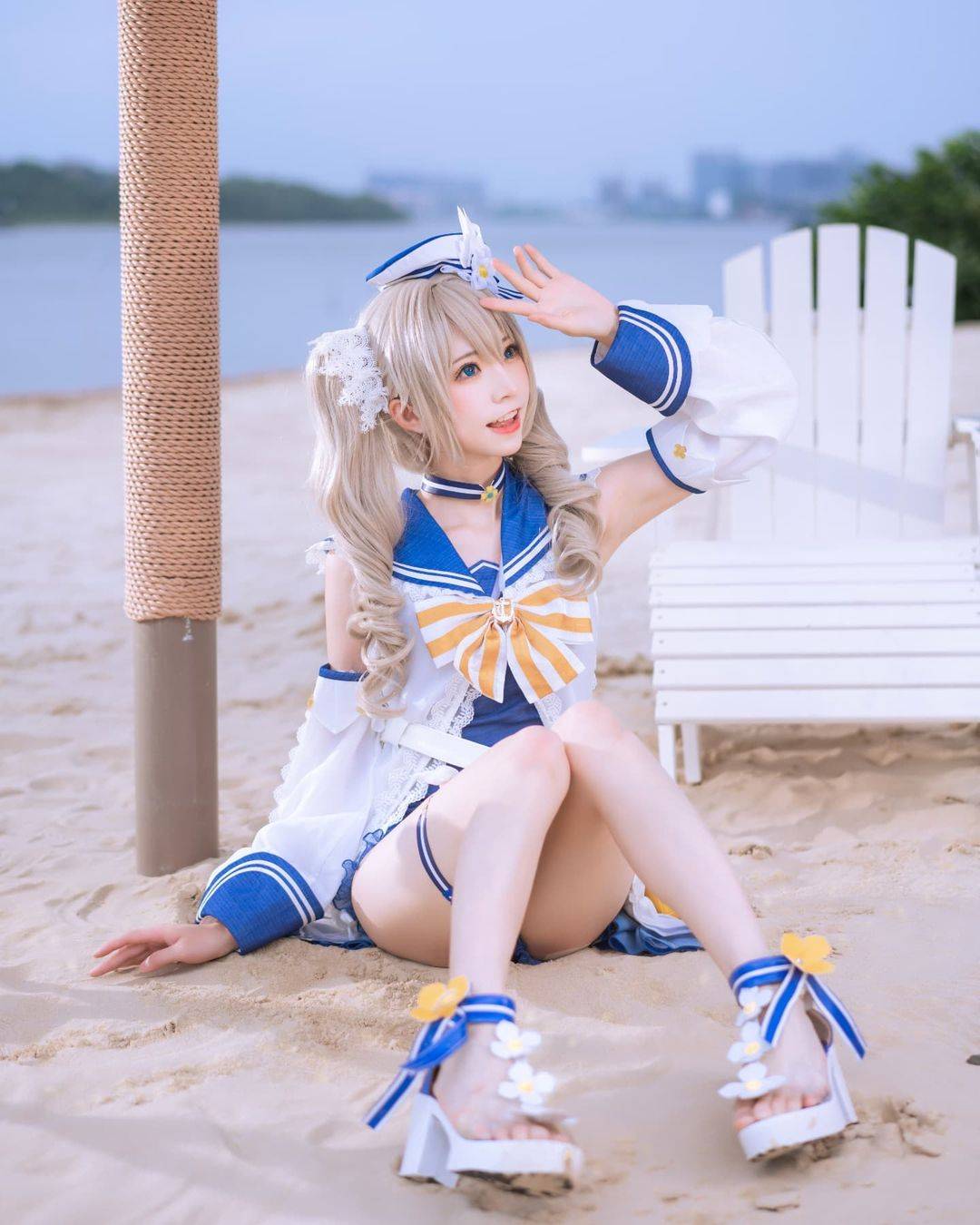 Cosplay蕾姆可爱图片 蓝色系风格_1