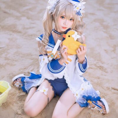Cosplay蕾姆可爱图片 蓝色系风格