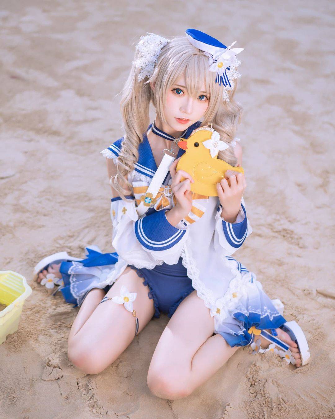 Cosplay蕾姆可爱图片 蓝色系风格_2