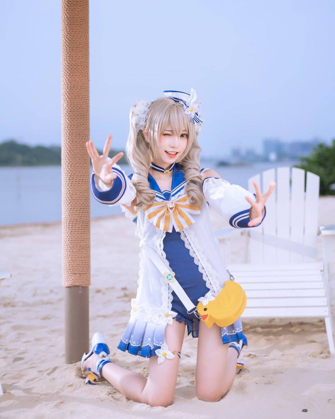 Cosplay蕾姆可爱图片 蓝色系风格_3