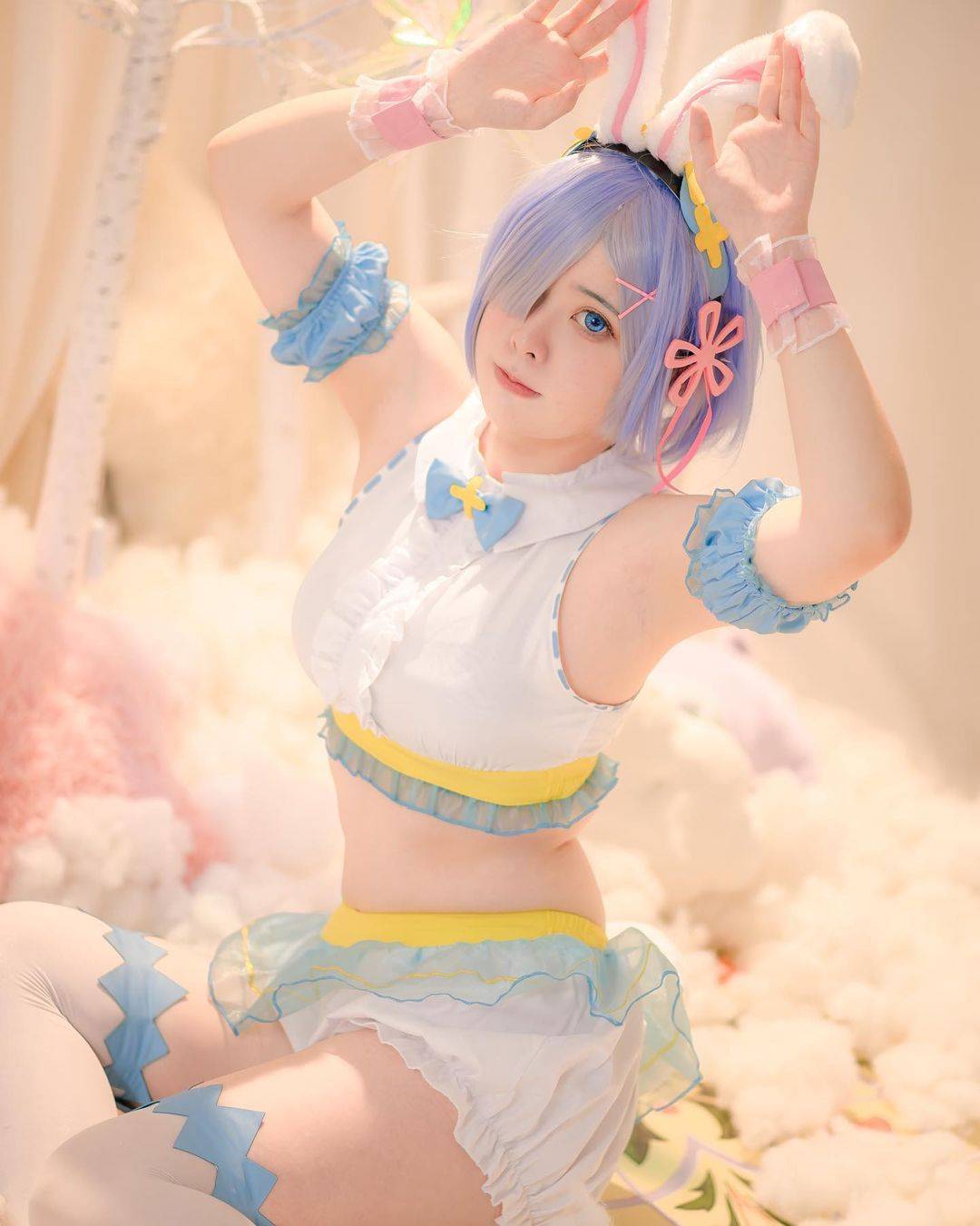 菌菌cosplay拉姆 二次元角色扮演_2