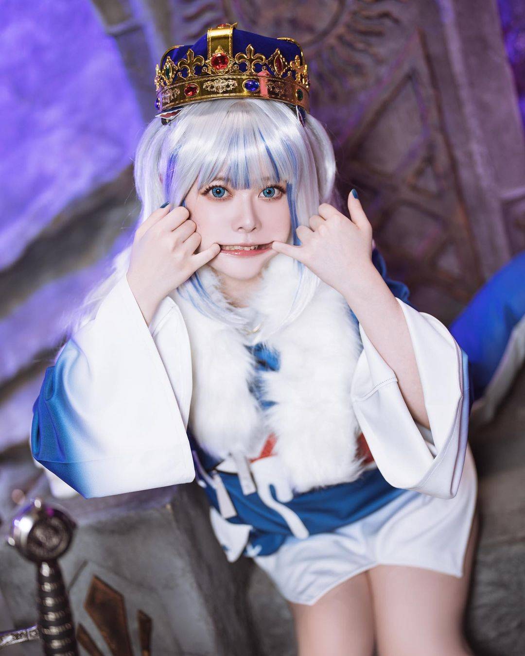 噶呜·古拉cosplay 真人还原鲨鱼女孩_1