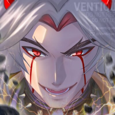《原神》荒泷一斗Atataki Itto头像 肌肉 Q版吃巧乐兹冰棍_7