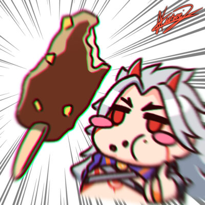 《原神》荒泷一斗Atataki Itto头像 肌肉 Q版吃巧乐兹冰棍
