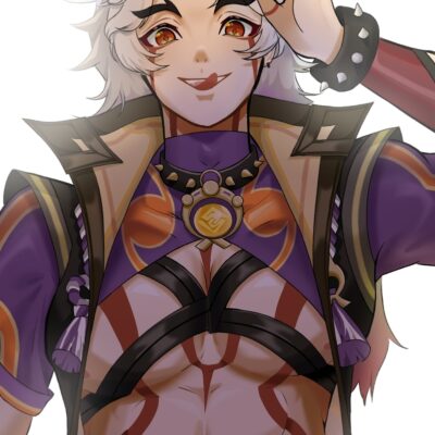 《原神》荒泷一斗Atataki Itto头像 肌肉 Q版吃巧乐兹冰棍_5