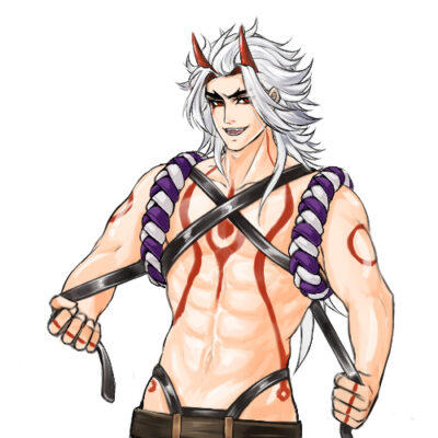 《原神》荒泷一斗Atataki Itto头像 肌肉 Q版吃巧乐兹冰棍_11