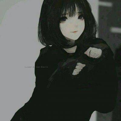 女生头像慵懒偏冷淡风动漫二次元手绘图片精选_16