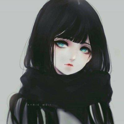 女生头像慵懒偏冷淡风动漫二次元手绘图片精选_19