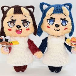 毛线针织风格情侣头像 amigurumi作品图片精选_13