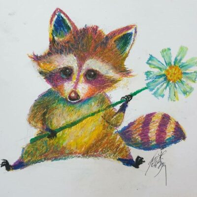 小浣熊可爱卡通头像图片精选