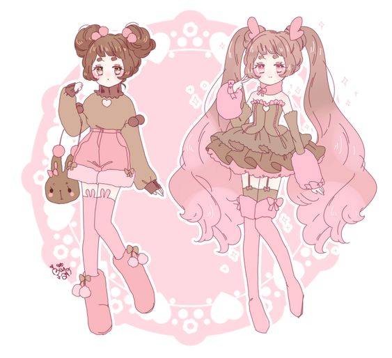闺蜜姐妹头像可爱的两人一张卡通图片精选_7