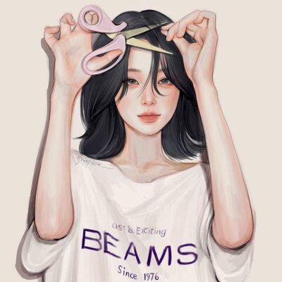 插画师hyunpeach无水印少女插画头像图片精选_12