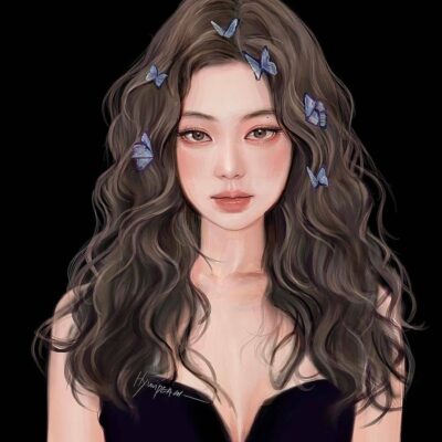 插画师hyunpeach无水印少女插画头像图片精选_11