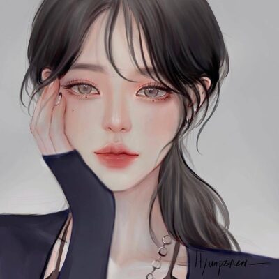 插画师hyunpeach无水印少女插画头像图片精选_5