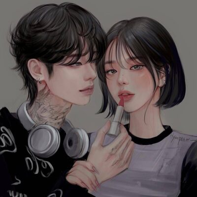 插画师hyunpeach无水印少女插画头像图片精选_2