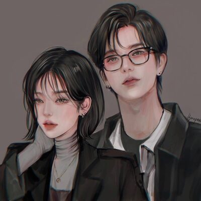 插画师hyunpeach无水印少女插画头像图片精选_1