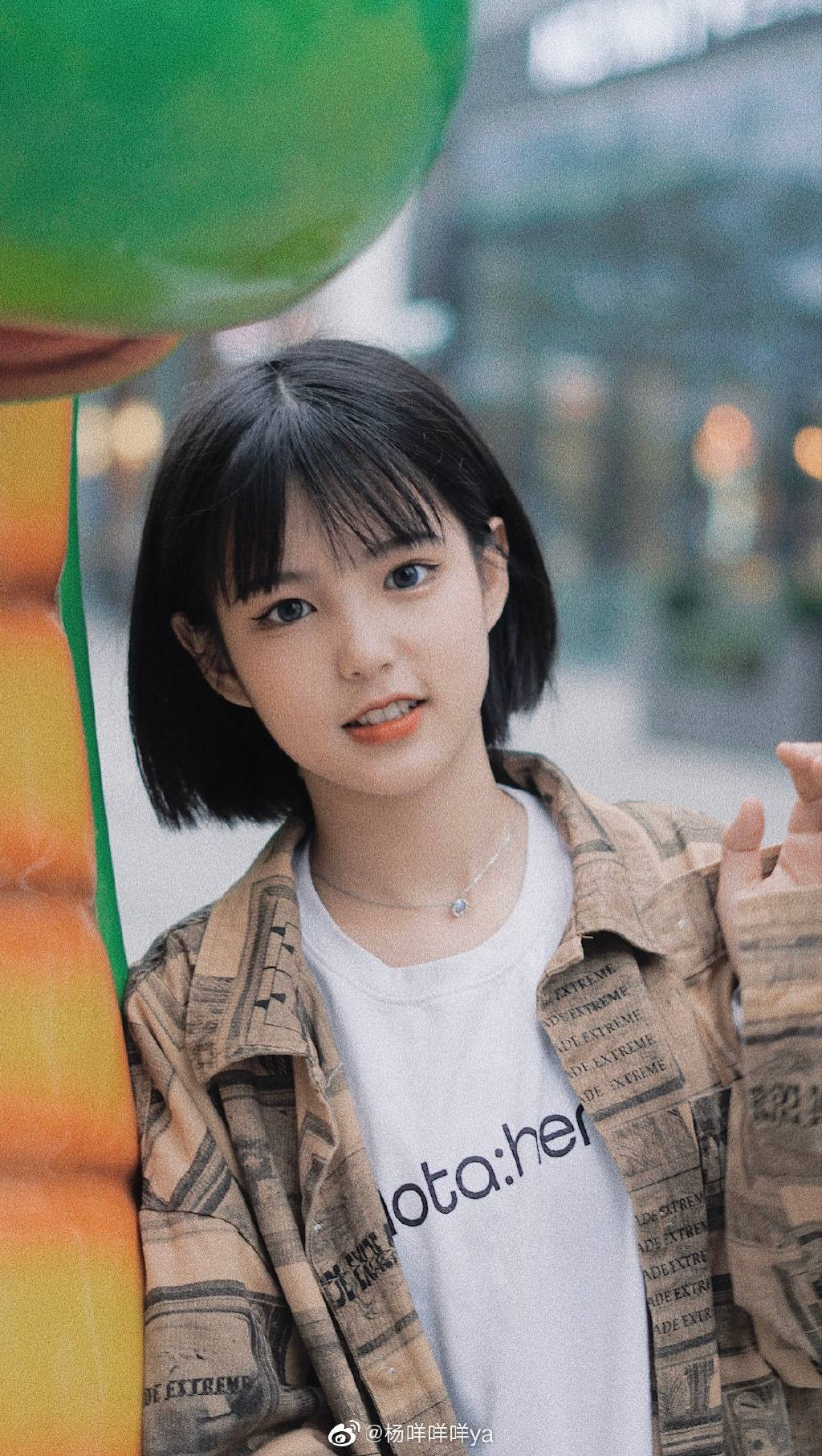 可爱短发美女杨咩咩美照图片精选_3