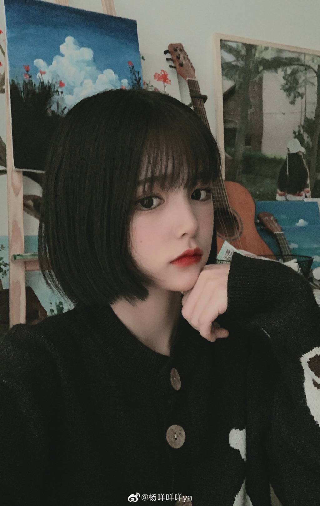 可爱短发美女杨咩咩美照图片精选_5