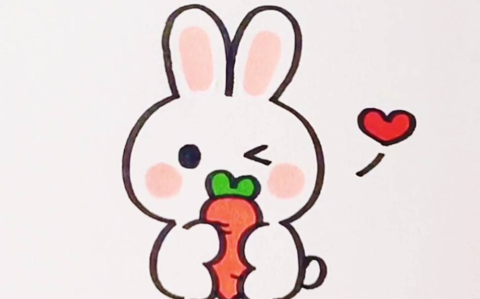 卡通小兔子儿童简笔画图片大全_11