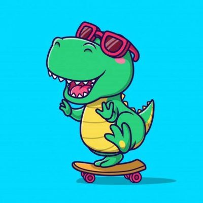 Q版恐龙可爱卡通呆萌头像图片精选