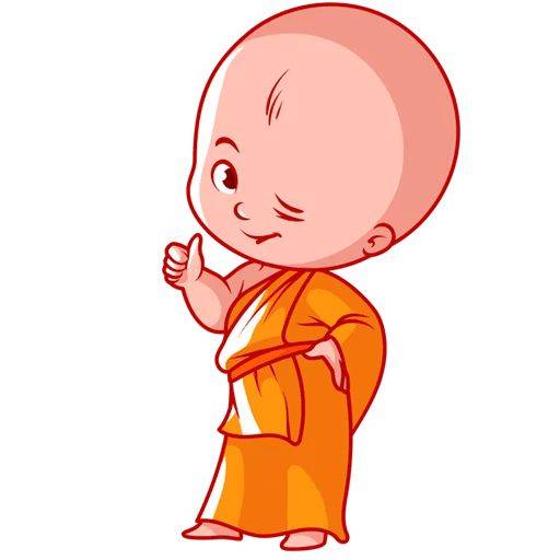 卡通可爱萌萌哒Q版小和尚头像图片_7