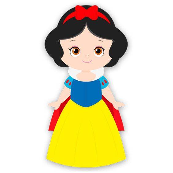 彩色白雪公主卡通简笔画图片大全_7