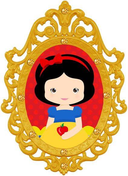 彩色白雪公主卡通简笔画图片大全_2