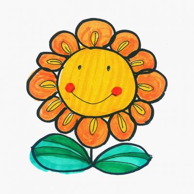 彩色太阳花卡通简笔画图片大全
