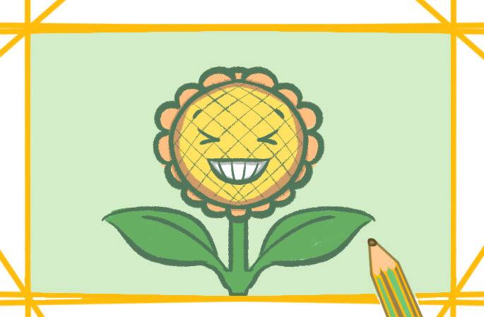 彩色太阳花卡通简笔画图片大全_7