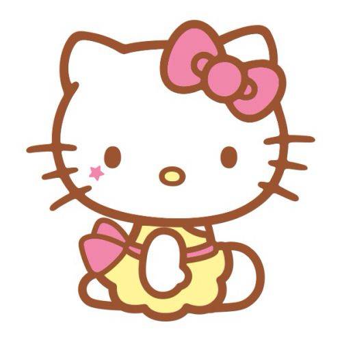彩色Hello kitty卡通简笔画图片大全_12