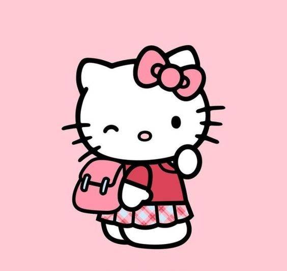 彩色Hello kitty卡通简笔画图片大全_11