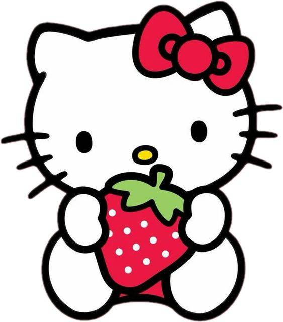 彩色Hello kitty卡通简笔画图片大全_8