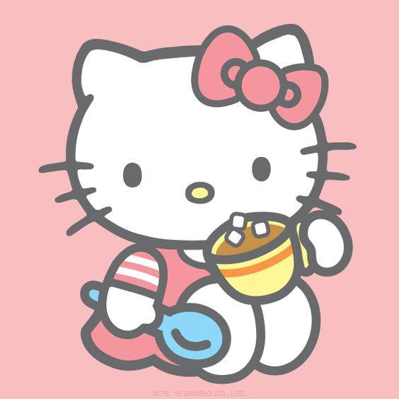 彩色Hello kitty卡通简笔画图片大全_9