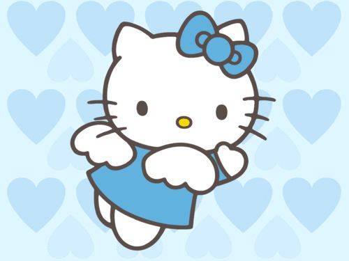 彩色Hello kitty卡通简笔画图片大全_5
