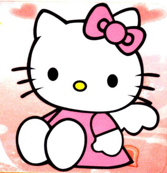 彩色Hello kitty卡通简笔画图片大全_3