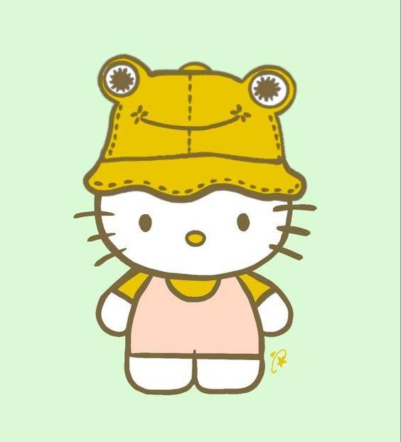 彩色Hello kitty卡通简笔画图片大全_14