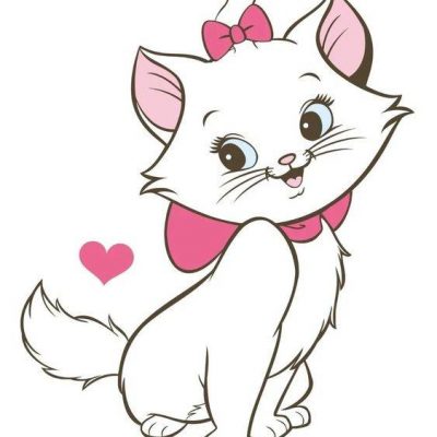 彩色玛丽猫卡通简笔画图片大全
