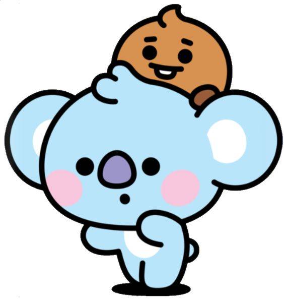 Q版蓝色考拉简笔画图片大全_3