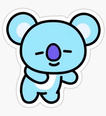 Q版蓝色考拉简笔画图片大全_7