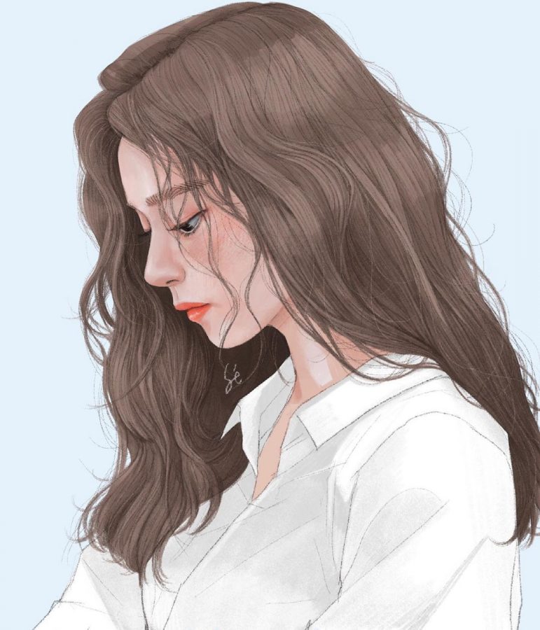 插画手绘风女生高冷孤独头像图片精选_19