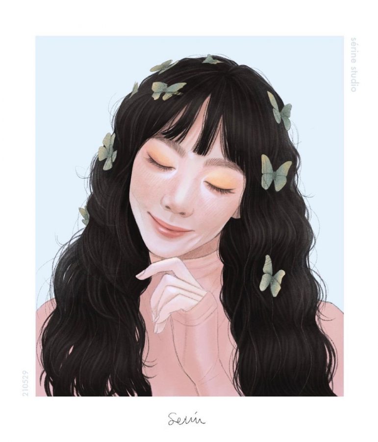 插画手绘风女生高冷孤独头像图片精选_18