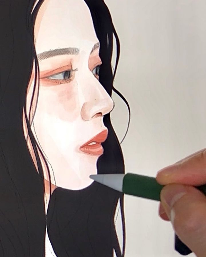 插画手绘风女生高冷孤独头像图片精选_17