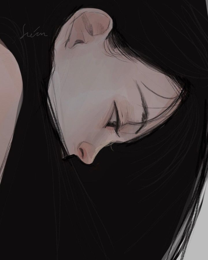 插画手绘风女生高冷孤独头像图片精选_13