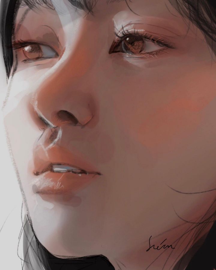 插画手绘风女生高冷孤独头像图片精选_10