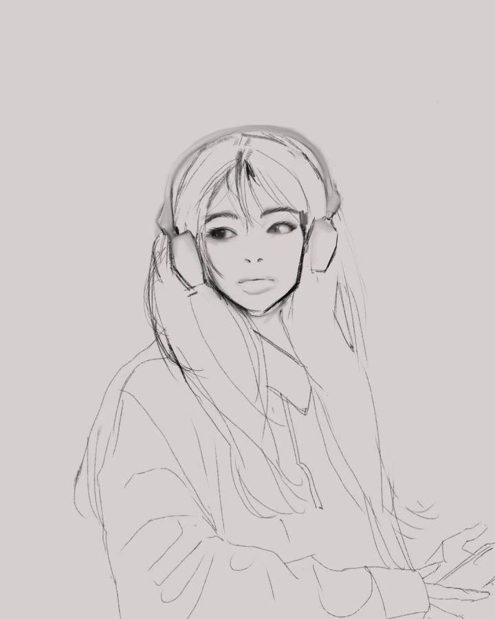 插画手绘风女生高冷孤独头像图片精选_5