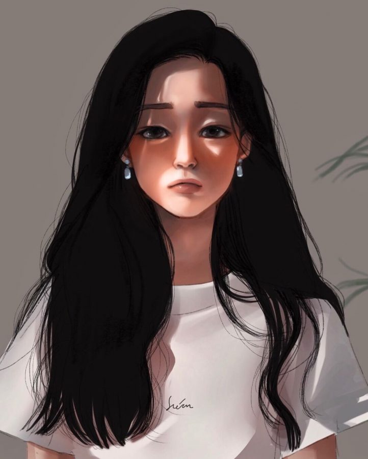 插画手绘风女生高冷孤独头像图片精选_2