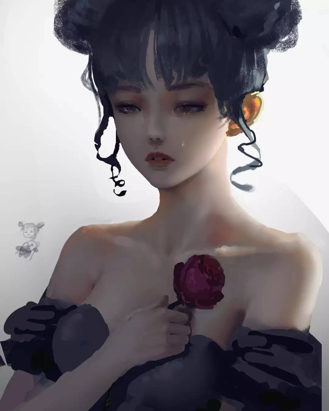 气质超级好的油画女孩唯美图片精选_5