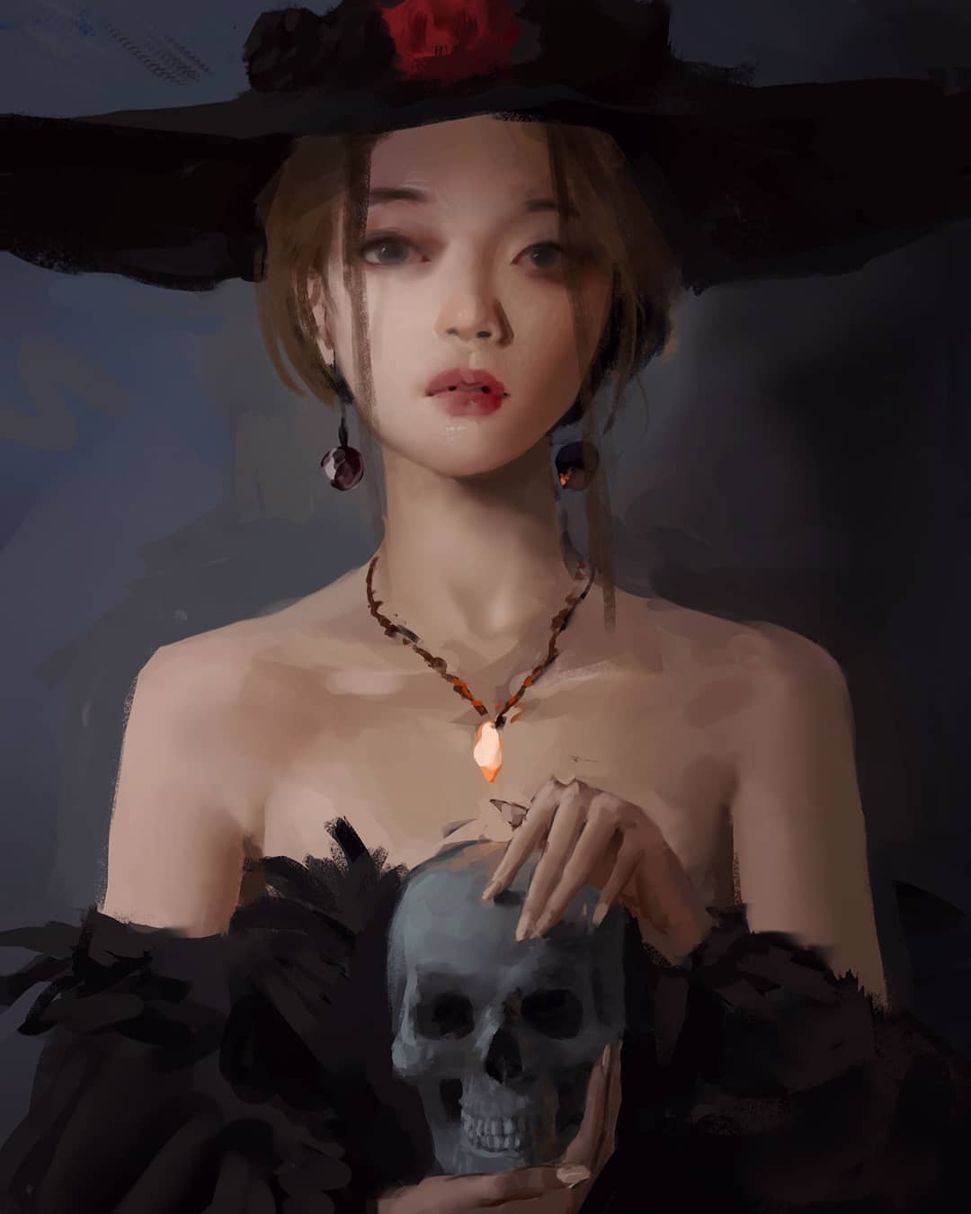 气质超级好的油画女孩唯美图片精选_6